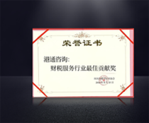 財稅服務行業(yè)最佳貢獻獎